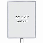 22" x 28" Radius Corner Sign Frame for 7' Beltrac Satin