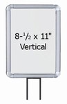 8.5" x 11" Radius Corner Sign Frame for 13' Beltrac Stanchions