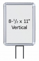 8.5" x 11" Radius Corner Sign Frame for 13' Beltrac Stanchions