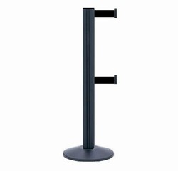 Retractable Double Line Stanchion - Model: Beltrac 3100DL, 15' Belts