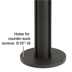 Flange and Insert for Permanently Mounting Retractable-belt Posts