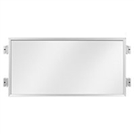 24" H x 48" W Slim Frame Hinge Panel Satin Aluminum
