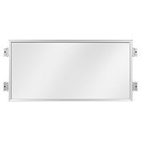 24" H x 48" W Slim Frame Hinge Panel Satin Aluminum