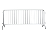 Steel Barricade With Bridge Feet - Galvanized 8'4"