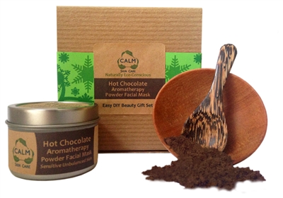 CALM Natural Eco Friendly Skin Care DIY Gift Set Hot Chocolate Aromatherapy Facial Mask