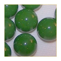 14mm Opal/Solid Green Marbles 1 lb Approximately 120 Marbles