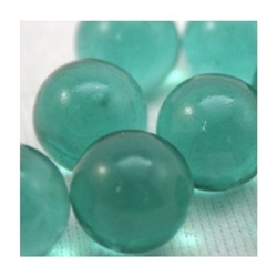 14mm Transparent Green Teal Marbles 1 lb Approximately 120 Marbles