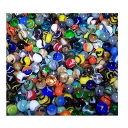 *16mm Assortment Player Styles Marbles 1 lb Approximately 85 Marbles