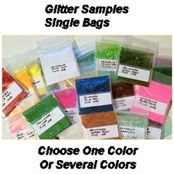 1 - Glitter Flakes Single Sample Bags $1.25 EACH SAMPLE -  CHOOSE ONE OF EACH COLOR YOU WANT A SAMPLE OF