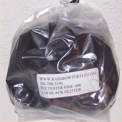 Glitter Polyester Fine  Black 1-lb P3608HX