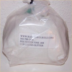 Glitter Polyester Flakes Clear 1-lb P0025HX
