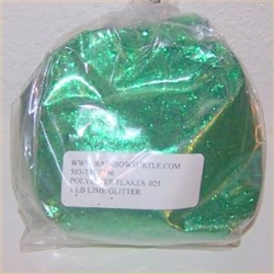 Glitter Polyester Flakes Lime 1-lb P2125HX