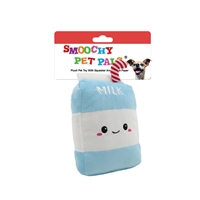 "10"" MILK PET TOY   INCLUDING CRINKLE PAPER AND SQUEAKER WITH  HEADER CARD"