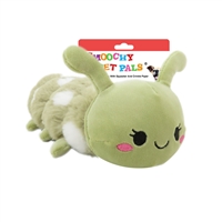 "10"" GREEN CATERPILLAR PLUSH PET TOY   INCLUDING CRINKLE PAPER AND SQUEAKER WITH  HEADER CARD"