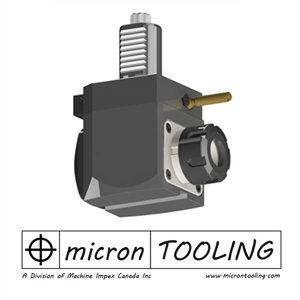 VDI 30, Angular Tool Holder, Sauter DIN 5482 Coupling, No Internal Cooling, Inverted Rotation, ER25