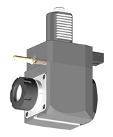 VDI 40, Angular Tool Holder, Sauter DIN 5482 Coupling, No Internal Cooling, Inverted Rotation - Left, ER32