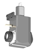 VDI 40, Angular Tool Holder, Duplomatic DIN 1809 Coupling, With Internal Cooling, Inverted Rotation - Left, ER32