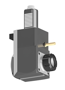 VDI 40, Angular Tool Holder, Sauter DIN 5480 Coupling, No Internal Cooling, Inverted Rotation - Right/100, ER32