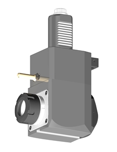 VDI 40, Angular Tool Holder, Sauter DIN 5480 Coupling, With Internal Cooling, Inverted Rotation - Left/100, ER32