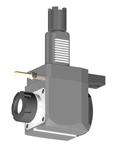 VDI 40, Angular Tool Holder, Haas Coupling, No Internal Cooling, Inverted Rotation Direction - 69/104.85, ER32