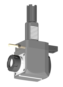 VDI 40, Angular Tool Holder, Haas Coupling, No Internal Cooling, Inverted Rotation Direction - 69/117.55, ER32