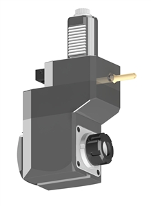 VDI 40, Angular & Offset Tool Holder, Sauter DIN 5480 Coupling, No Internal Cooling, Inverted Rotation, ER25