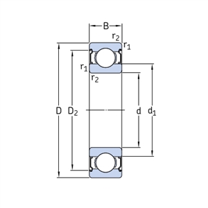 SKF 6203-2Z Single Row Deep Groove Ball Bearing