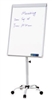 Flip Chart Easel with Whiteboard Magnetic Surface (rolling mobile stand) - 2 x 3' (feet)