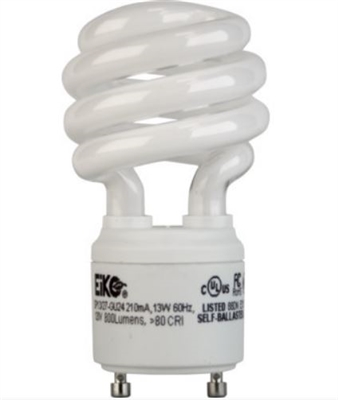 13W GU24 Base 2700K Spiral CFL Lamp