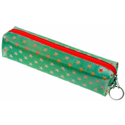 Lenticular pencil case with white and red stars Image