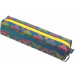 Lenticular pencil case with large rainbow butterflies, color changing