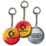 Lenticular key chain with red, yellow, and blue, color changing