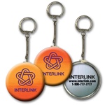 Lenticular key chain with yellow and orange gradient, color changing with