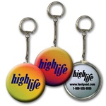 Lenticular key chain with red, yellow, blue, and green, color changing