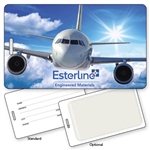 Lenticular Luggage Tag with airplane design