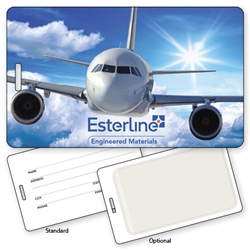 Lenticular Luggage Tag with airplane design