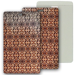 Lenticular luggage tag with snake skin print, color changing