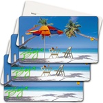 Lenticular privacy tag with palm trees Images