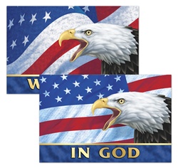 Lenticular Flexible Rubber Magnet - 8" x 12" - Eagle and US Flag image.