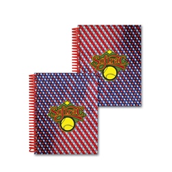 Lenticular 4 x 5 inches 3D notebook with American flag stars and stripes, red, white, and blue, color changing flip