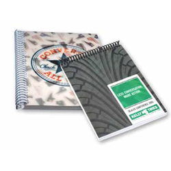 Lenticular notebook with custom design, Converse All Star shoe pattern with motion blur, depth