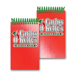 Lenticular mini notebook with red and white gradient, color changing