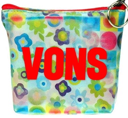Lenticular zipper purse with cute flowers and circles, flip with