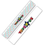 Lenticular 12" Ruler with red, blue, and green spinning wheels, animation