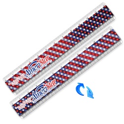 Lenticular Ruler with American flag design