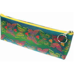 Lenticular pencil case with large rainbow butterflies, color changing