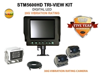 ULTRA HEAVY DUTY 5.6" TRI-VIEW REAR VIEW CAMERA BACK UP KIT STM5600HDTVK