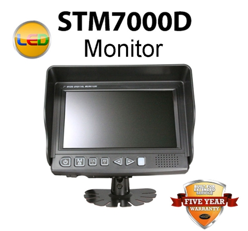 STM7000DM - COMMERCIAL DUTY 7" (MONITOR ONLY) FOR REARVIEW BACKUP SYSTEM