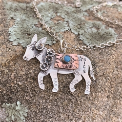 "Nice" Donkey Pendant