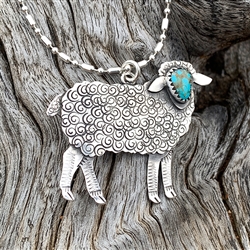 Turquoise Sheep Pendant